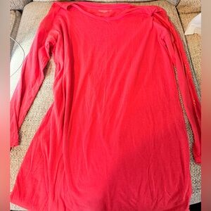 Victoria's Secret Vibrant Red Long Sleeve nightshirt